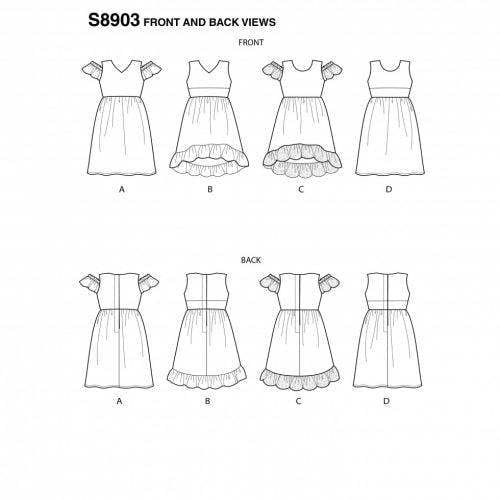 Simplicity Sewing Pattern 8903, Doll Clothes One Size - Intermediate