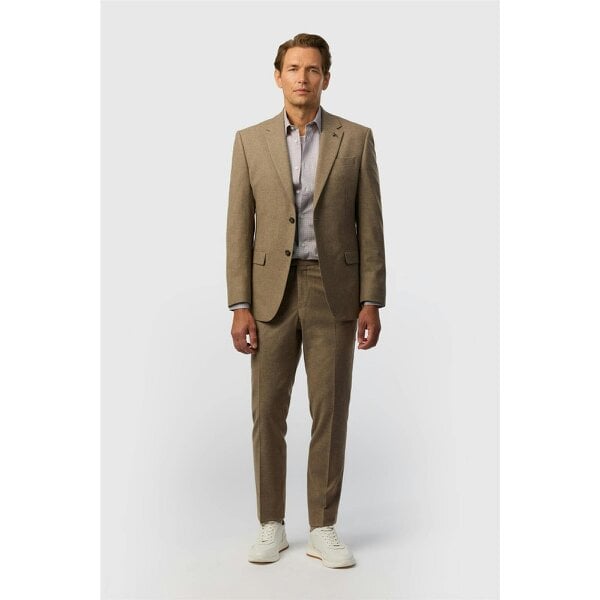 Ted Baker Tailored Fit Oatmeal Texture Puppytooth Jacket