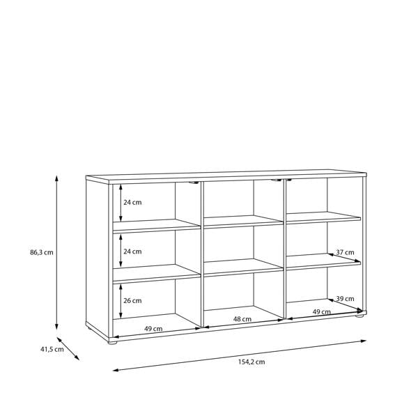 Furniture To Go Alice Springs 3 Door Sideboard with Push-to-Open Doors and Drawer in Sand