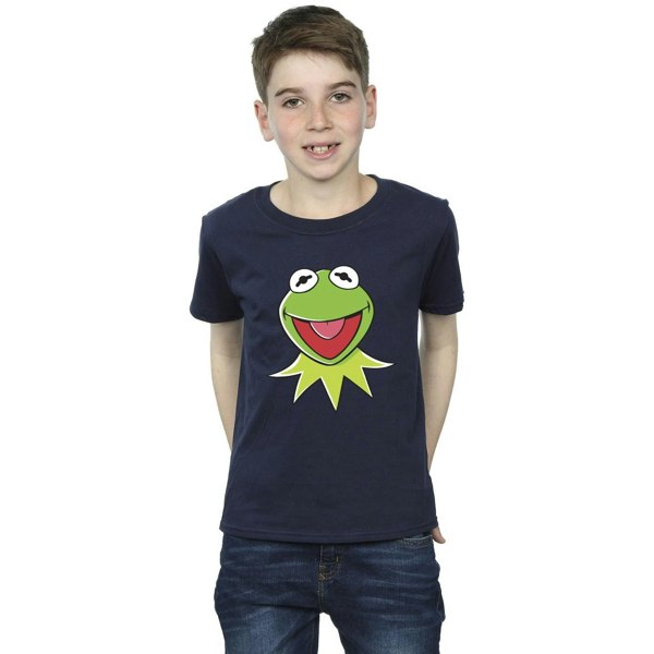 Disney Boys Muppets Kermit Head T-Shirt - Navy Blue