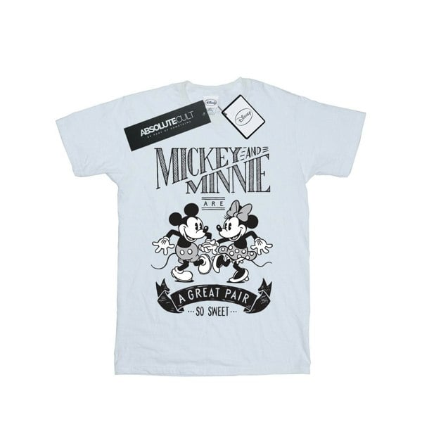 Disney Mens Mickey And Minnie Mouse Great Pair T-Shirt - White