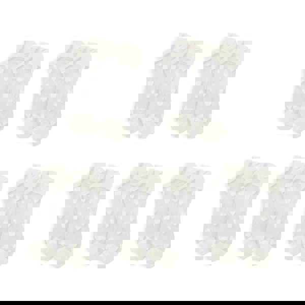 Anyfootwear 5 Pairs White Size 5-9 Heart Tull Glass Silk With Transparent Thin Mesh Color Full Nylon Knee Sock ComFortable To Wear For Ladies