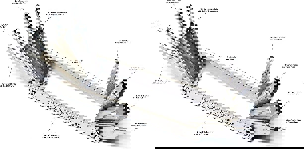 Awe 8 Piece CR-V Special Hardened Steel Bike Micro Multi Function Pocket Tool Extra Thin