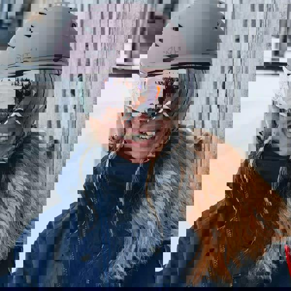 Smith Ski Goggles I/O Mag S 0OR M5 White Chunky Knit ChromaPop Everyday Rose Gold Mirror & CP Storm Rose Flash