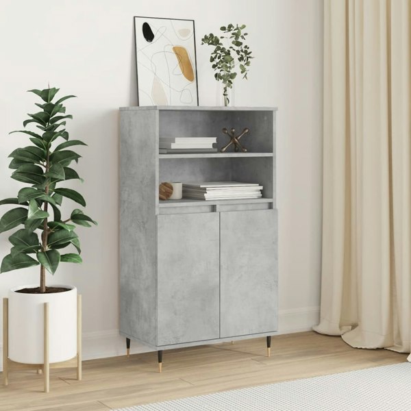Berkfield Highboard Concrete Grey 60x36x110 cm Engineered Wood