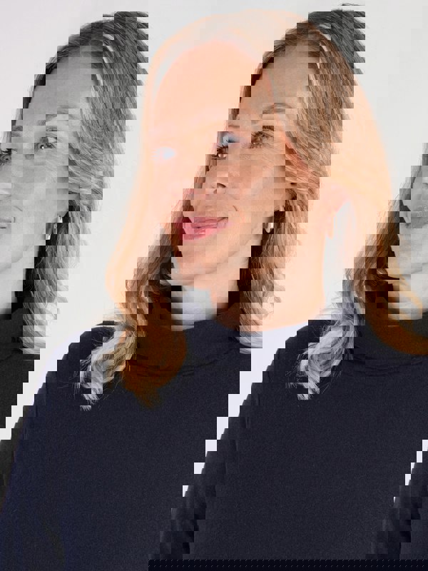 PennyPlain Roll Neck Long Sleeve Top - Navy