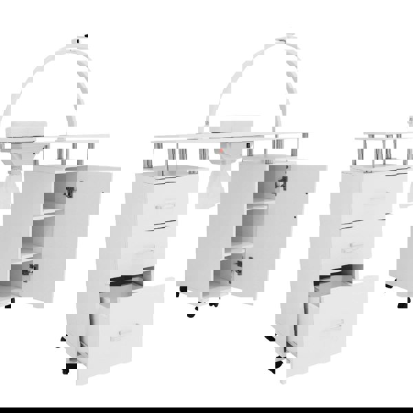 Monstershop Professional Manicure Table & LED Half Moon Lamp