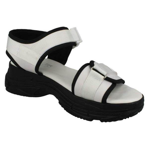 Spot On Ladies Spot On Mid Flatform Sandals F10900