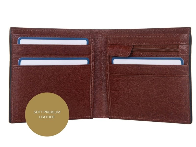 Mala Leather Men’s RFID Football Vintage Style Walle