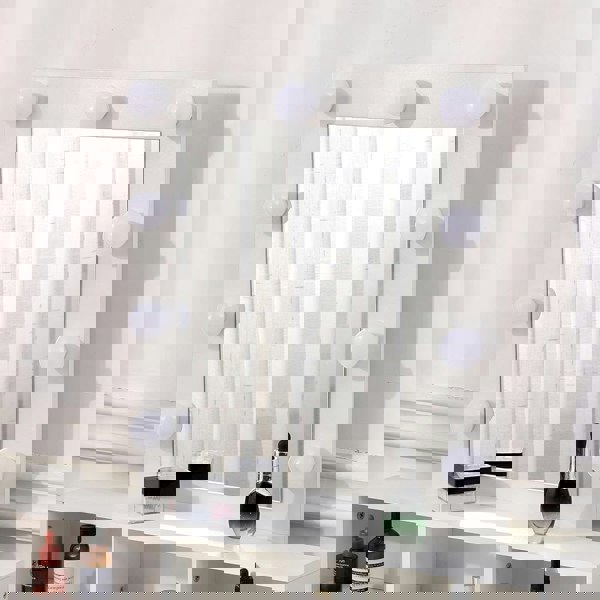 145cm H Makeup Dressing Table with Lighted Mirror Dressing Tables Living and Home