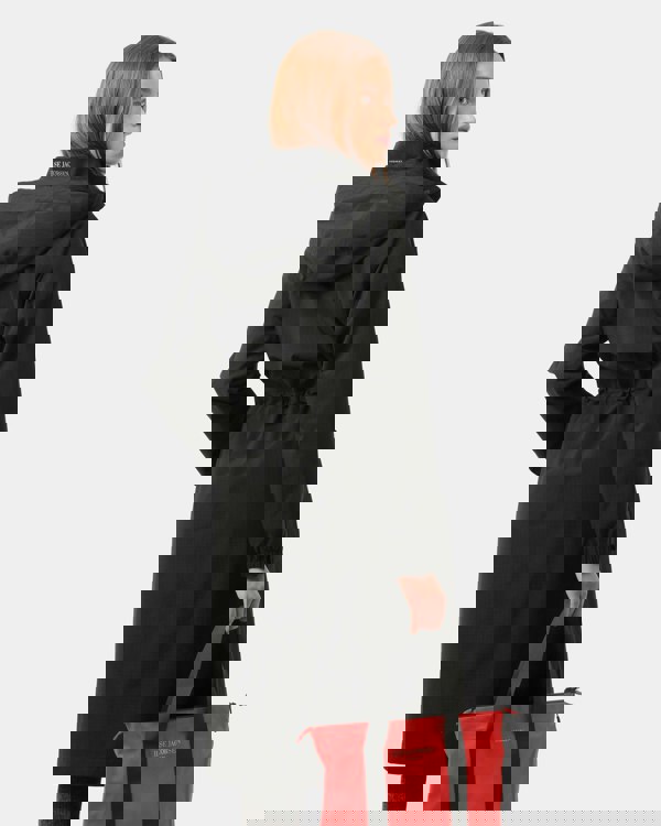 Ilse Jacobsen Thermal Womens Long Parka Raincoat - Black Beauty 002