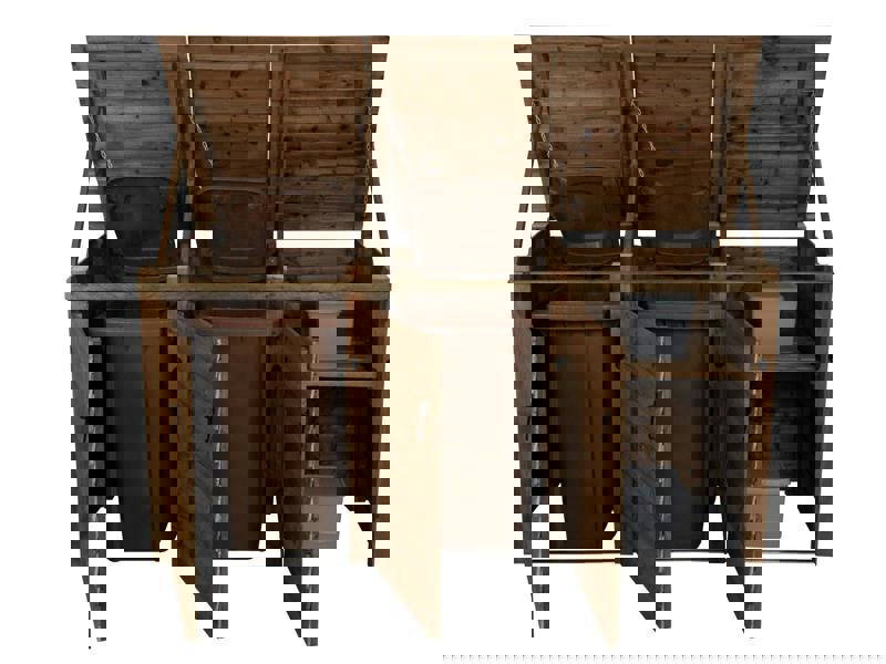 Arbor Garden Solutions Wooden Wheelie Bin Store, Brown Finish