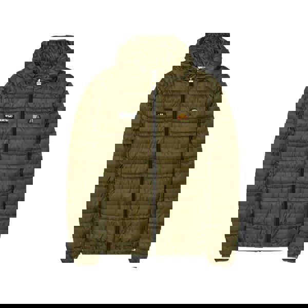 Ellesse Mens Lombardy Padded Jacket - Khaki Green - 