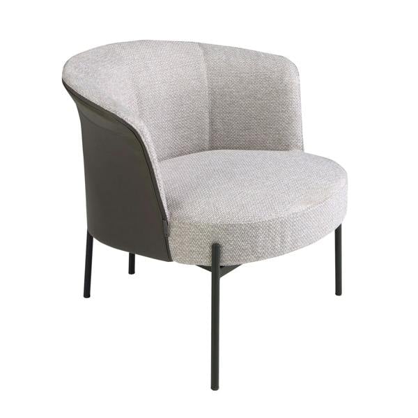 Angel Cerdá Grey Fabric and Dark Grey Leatherette Armchair 5109