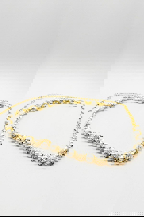 SVNX Pearl Waist Chain Belt