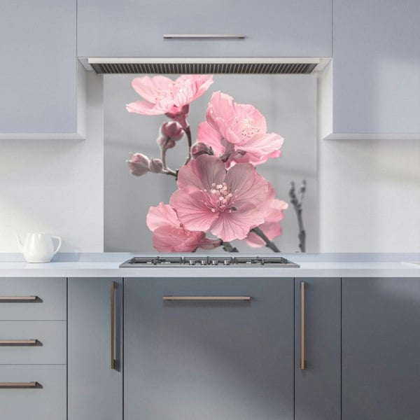 Warren Reed - Designer Delicate Pink Flowers Kitchen Splashback