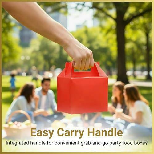 20 to 30 Pack Red Cardboard Party Food Boxes for Snacks, Cakes and Treats image 8