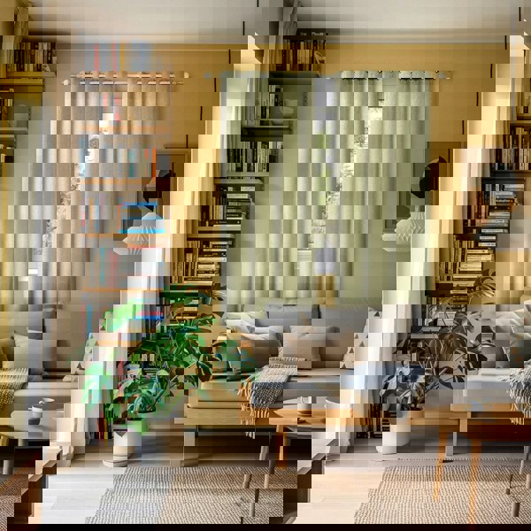 Mint Green Lined Blackout Eyelet Curtains - 46 x 54 Inch Drop - Pair Image 6