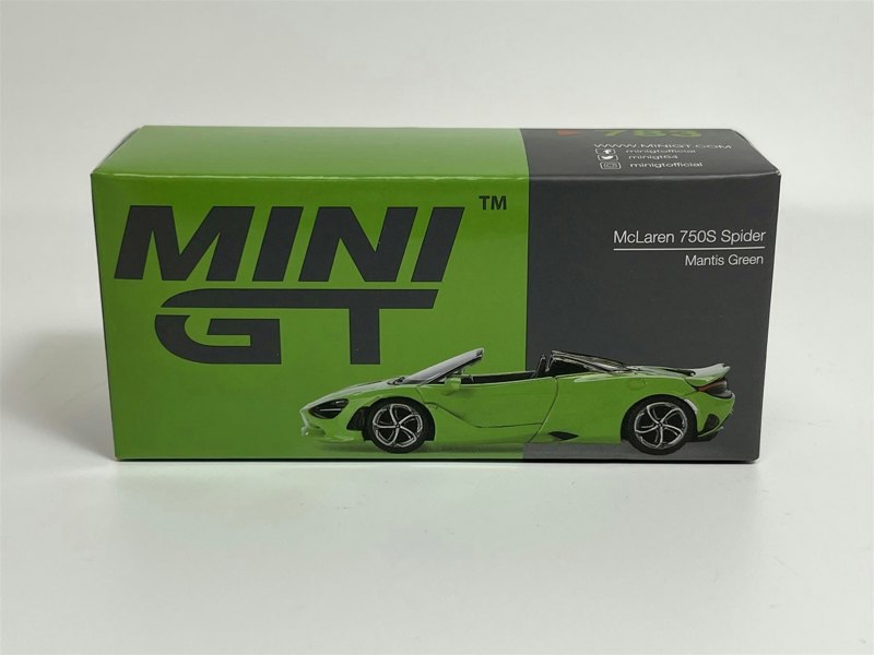 Mini GT McLaren 750S Spider Mantis Green RHD 1:64 Scale MGT00783R