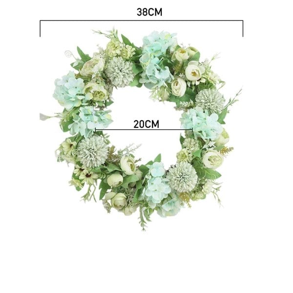 Spring Artificial Peony Wreath Mixed Flowers for Wedding Decor Living and Home 