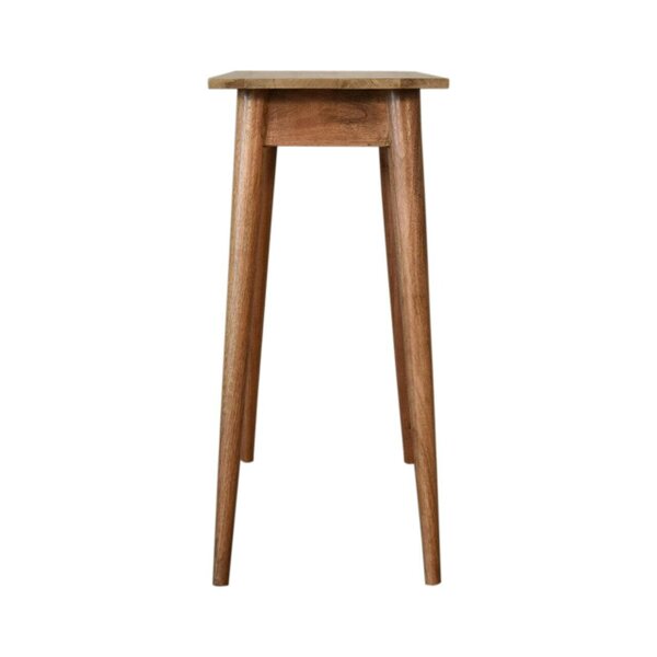 Wyld Haus Grasse Mini Natural Mango Wood Scandi Writing Desk with Drawer