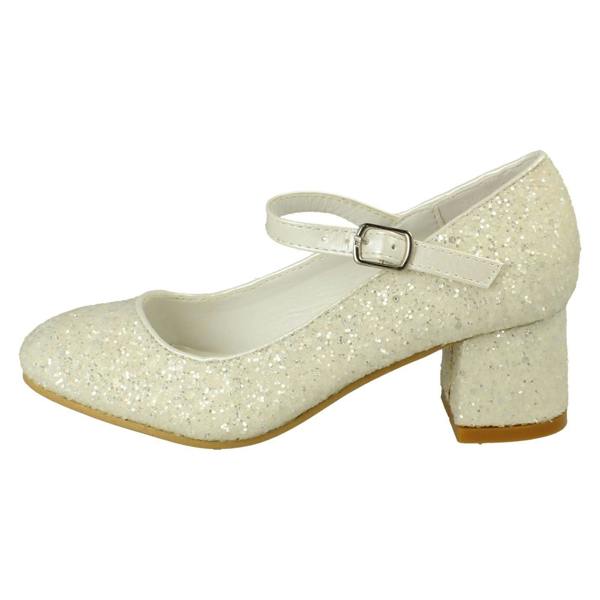 Spot On Girls Spot On Heeled Sparkly Dolly Shoes H3057