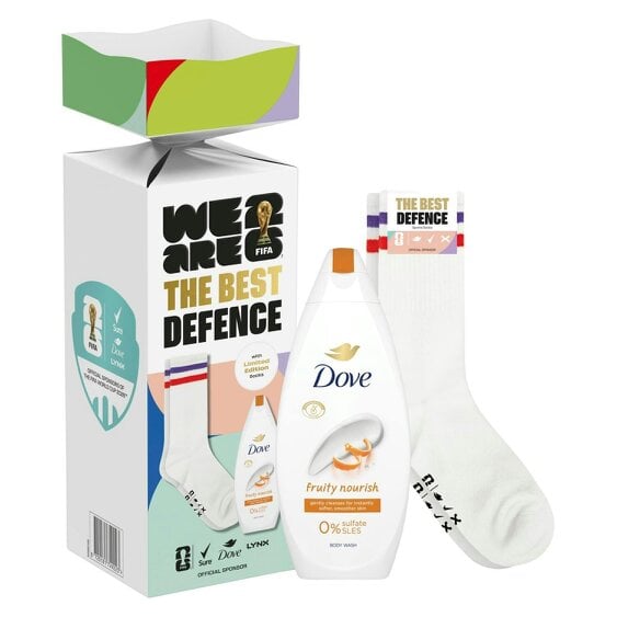 Dove Fruity Nourish Gift Set, Hydrating Body Wash & Socks Football Edition