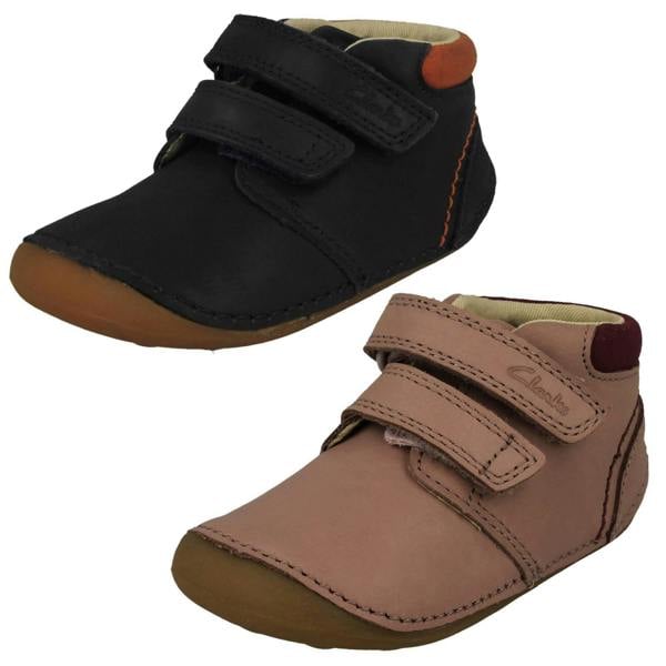 Clarks Childrens Clarks Soft Hook & Loop Ankle Boots Tiny Play T