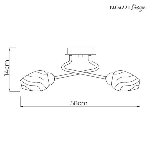 Pagazzi Lighting Lina 5-Light Chrome Flush Ceiling Light