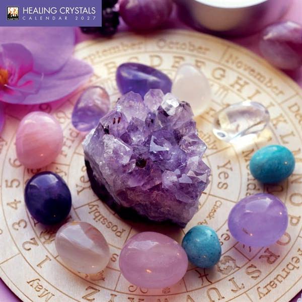 Healing Crystals Calendar 2027, Wall Calendars, Month To View, Lifestyle, Gift