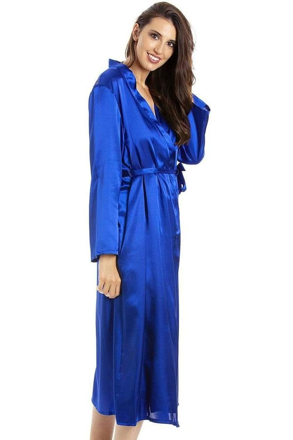Camille Womens Blue Long Satin Wraps