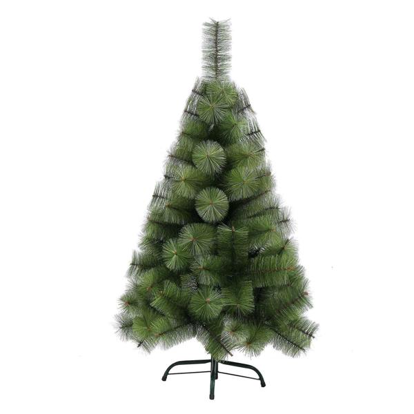 4ft to 8ft Green Artificial Christmas Trees with Metal Stand, Easy Assembly and Flame Retardant PVC image 1