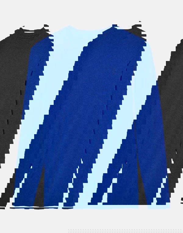 British Boxers Two-pack Men's Bamboo Long Sleeve T-Shirts – Royal Blue & Navy