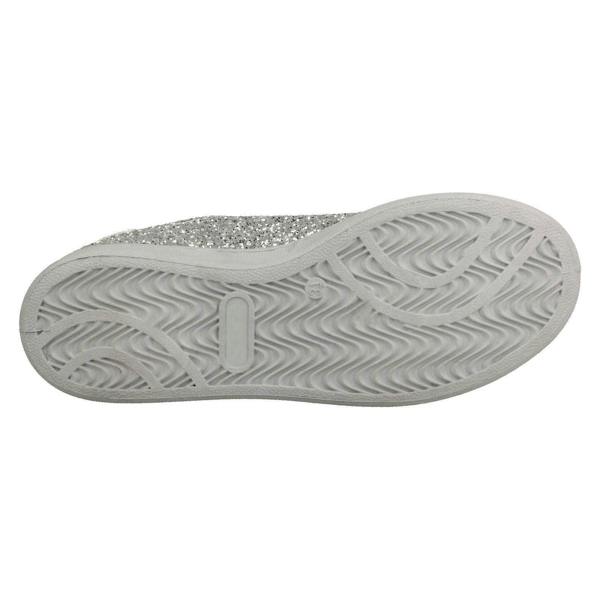 Spot On Ladies Spot On Glittery Lace Up Trainers