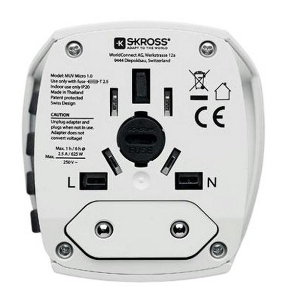 MidOcean Muv Micro Travel Adapter - White - 
