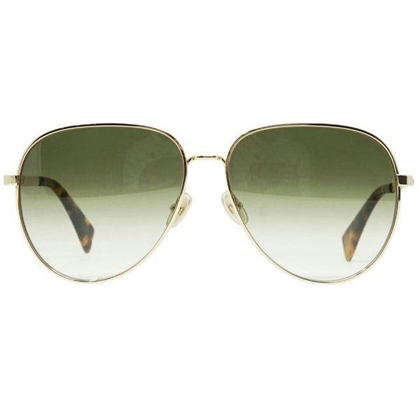 Lanvin Gradient Green Lens Gold Sunglasses