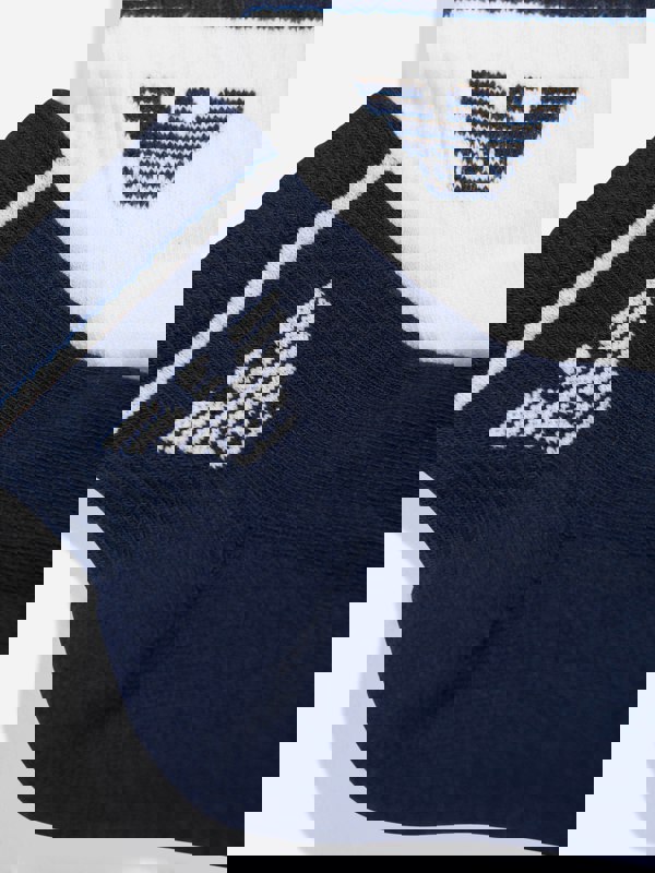 Emporio Armani Boys Cotton Logo Socks in White