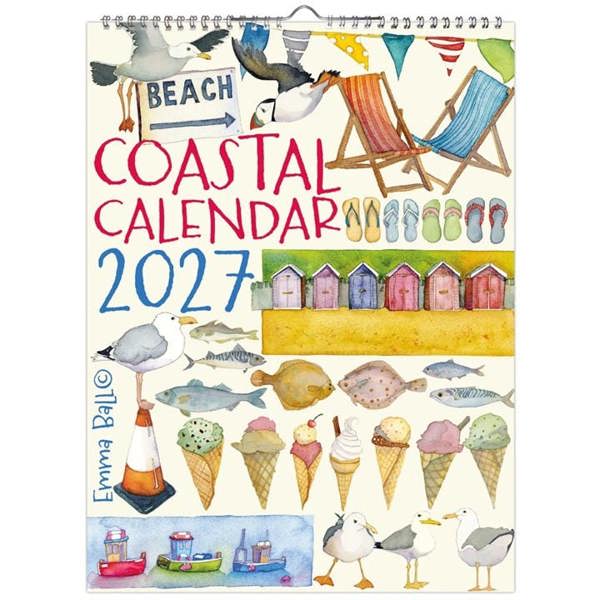 Emma Ball, Coastal A3 Calendar 2027, Wall Calendars, Month To View, Art, Gift