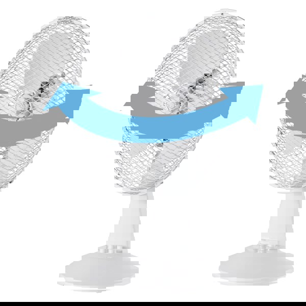 igenix 12 Inch Desk Fan, 3 Speeds, White