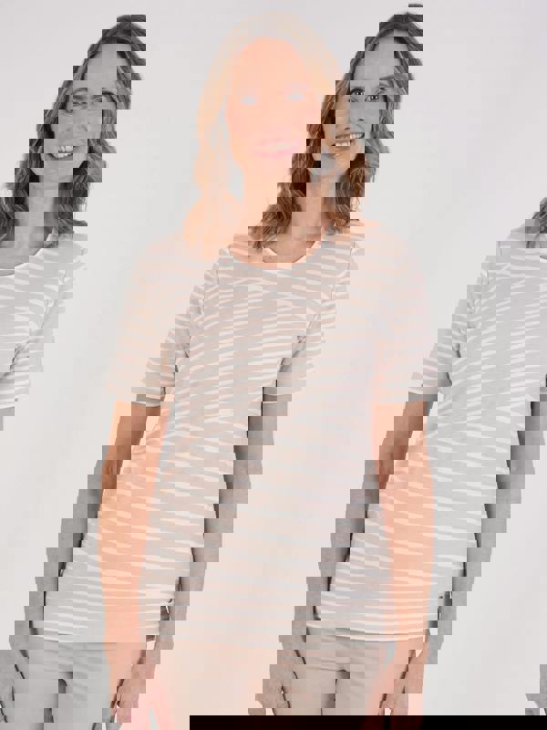 TIGI Cross Cut Detail Stripe Top