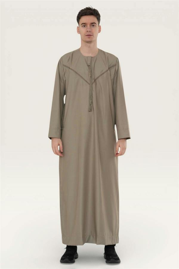 Infinity Leather Men's Eid Moroccan Thobe Robe Djellaba Ramadan Eid Jubba- HM10