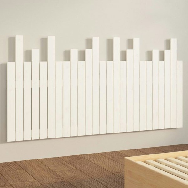 Berkfield Wall Headboard White 159.5x3x80 cm Solid Wood Pine
