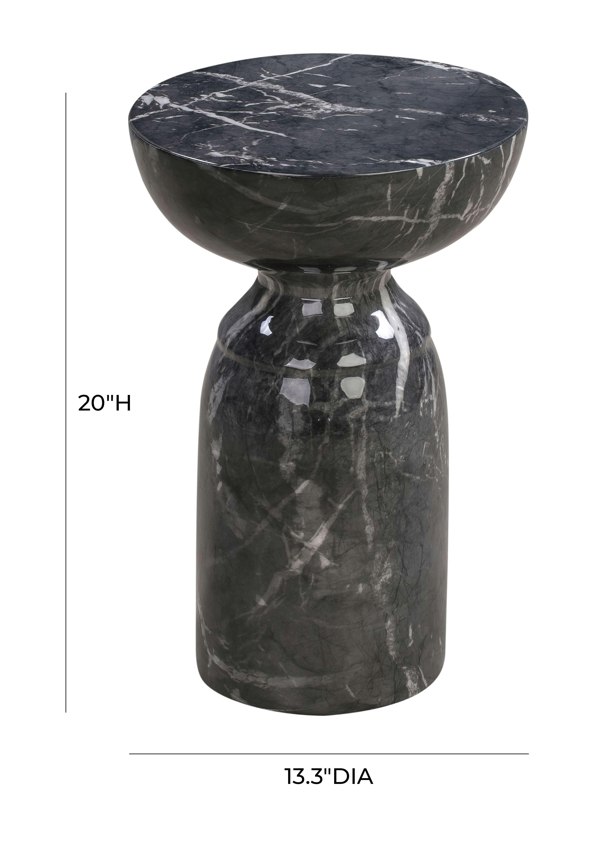 Furniture Edit Rue Black Marble Side Table