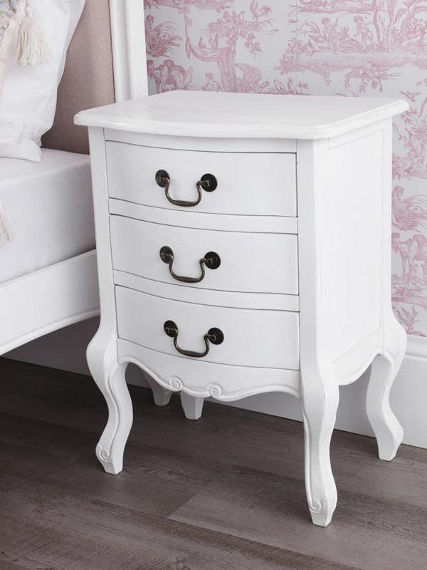 Statement Furniture Juliette Vintage Chic 3 Drawer Bedside Table