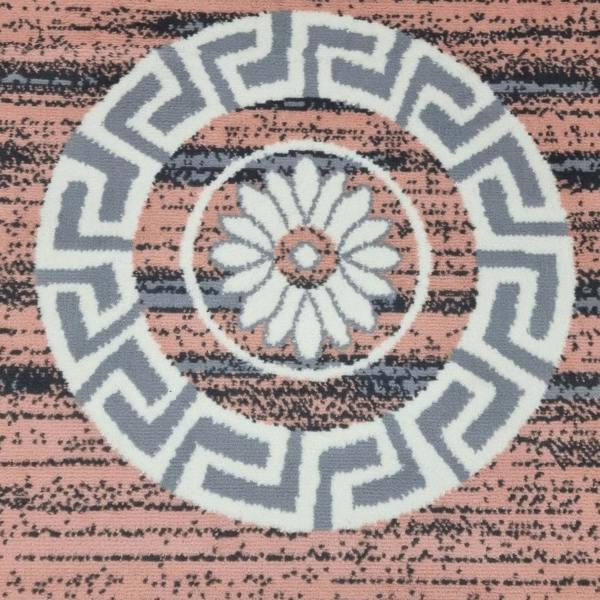 Pink Grey Marble Rug Greek Large Small XL Soft Modern Bordered Living Room Bedroom Carpet Rug
