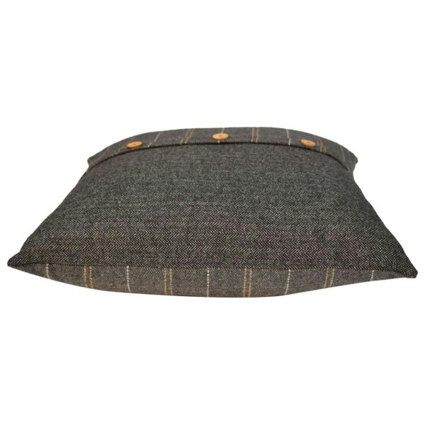 Wyld Haus Set of 2 Quimper Pewter Cushion Covers with Button Detail