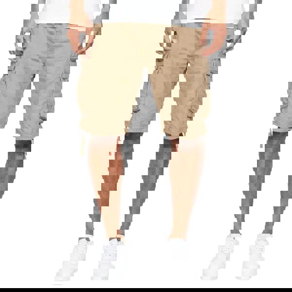 Crosshatch Mens Jamstar Cargo Shorts - Tan