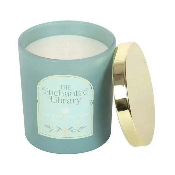 The Enchanted Library Leather, Patchouli & Amber Candle