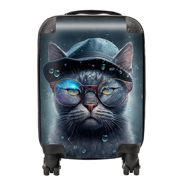 Warren Reed Russian Blue Cat Splashart Suitcase