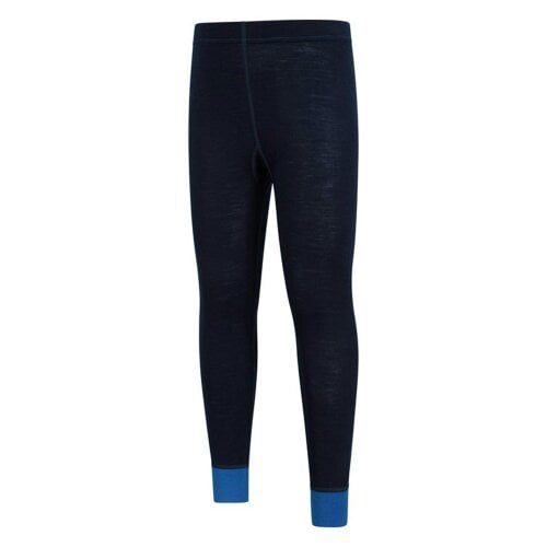 Mountain Warehouse Childrens/Kids II Merino Wool Base Layer Bottoms - Black/Blue
